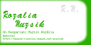 rozalia muzsik business card